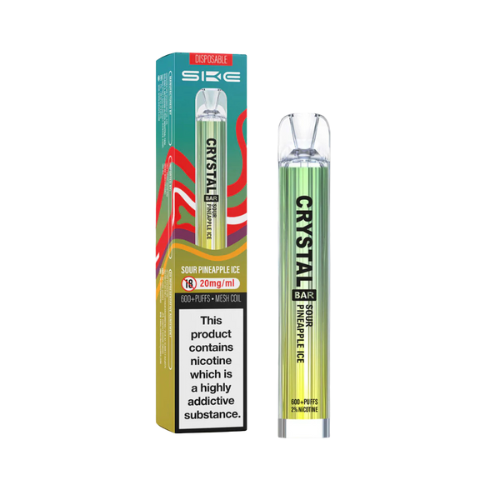 SKE Crystal vape pen and packaging on a white background