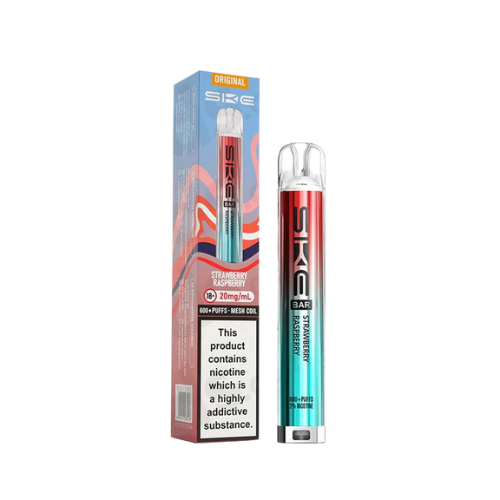 SKE vape pen and packaging on a white background