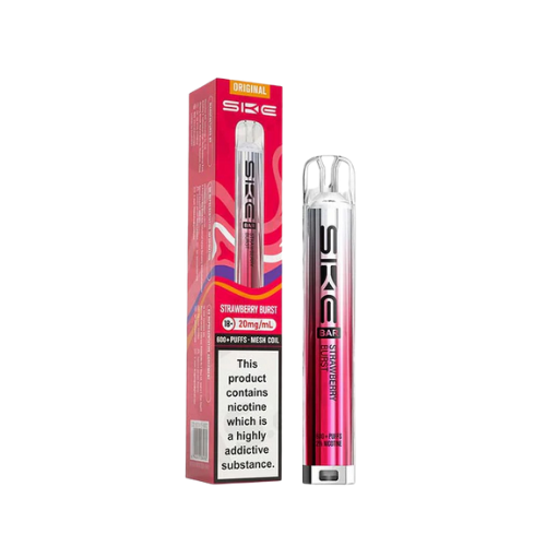 SKE vape device with packaging on a white background
