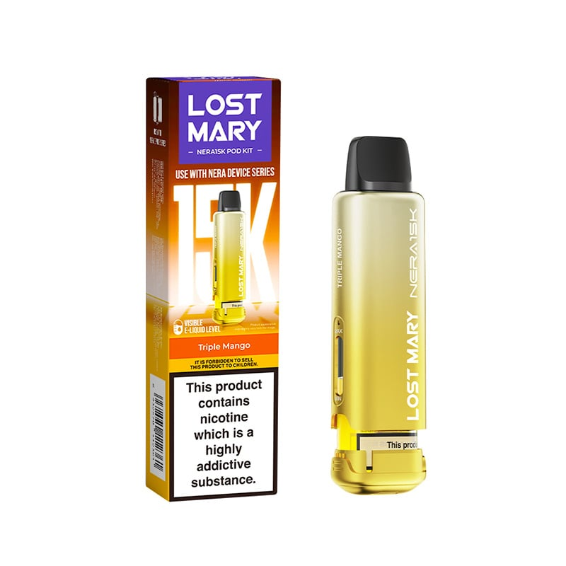 Lost Mary vape device and packaging on a white background