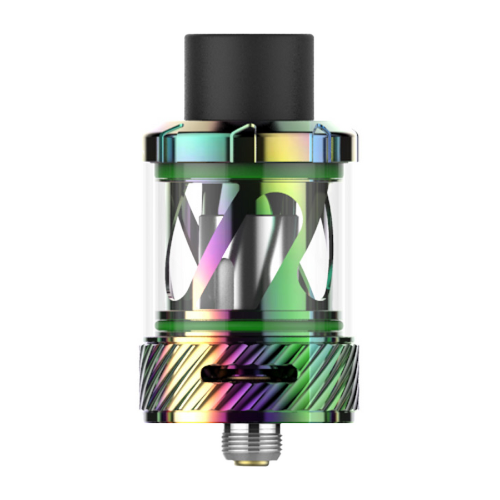 Multicolored vaping device on a white background