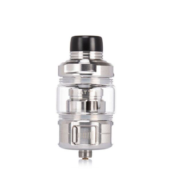 Metallic vape device on a white background