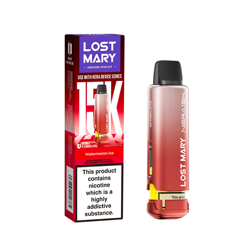 Lost Mary vape device and packaging on a white background