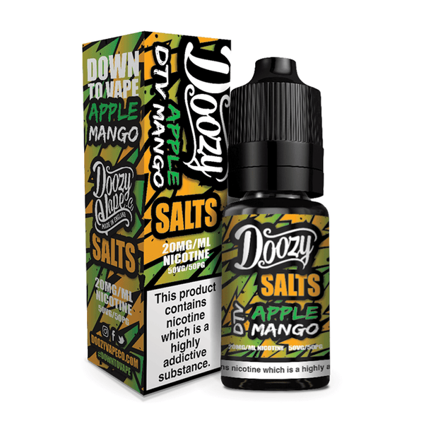 DOOZY SALTS 20mg/ml Nic Salt E-Liquid | Apple n Grape Blast, Fizzy Lemon, Fruit Crush, Lemon Berry Pie, Tropical Slush, Apple Mango, Frozen Berries – 10ml Bottle