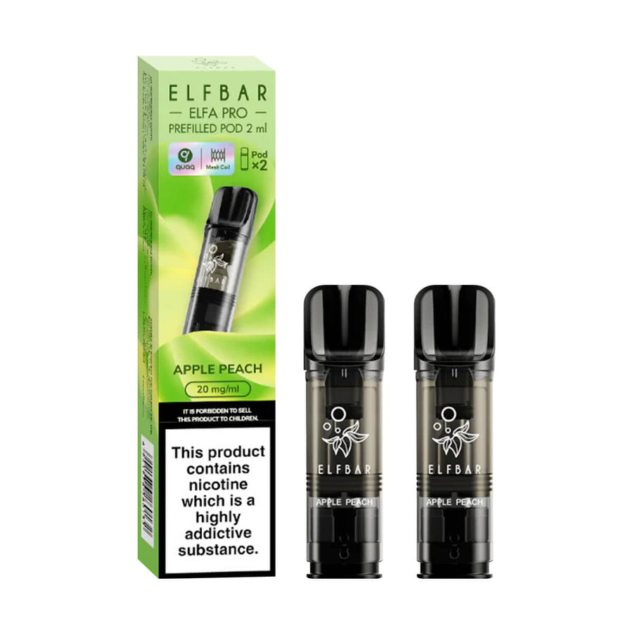 Elf Bar vape pods with packaging on a white background