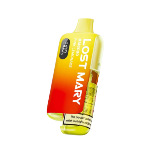 Lost Mary vape device with gradient yellow to red design on a white background