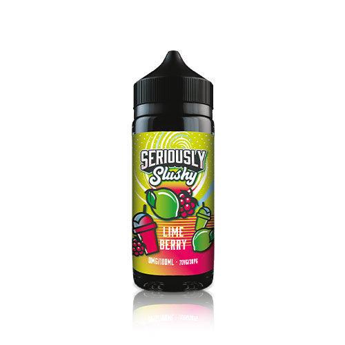 Seriously Slushy Lime Berry vape juice bottle on a white background