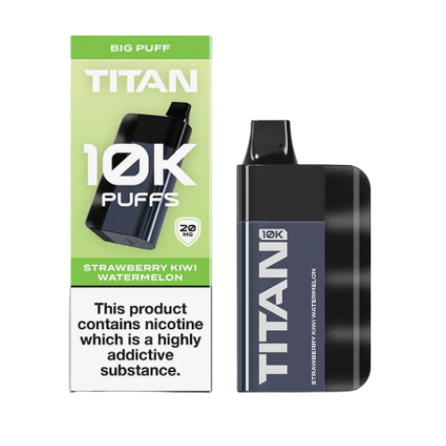 Titan vape device and packaging with 'Strawberry Kiwi Watermelon' flavor on a white background strawberry_kiwi_watermelon
