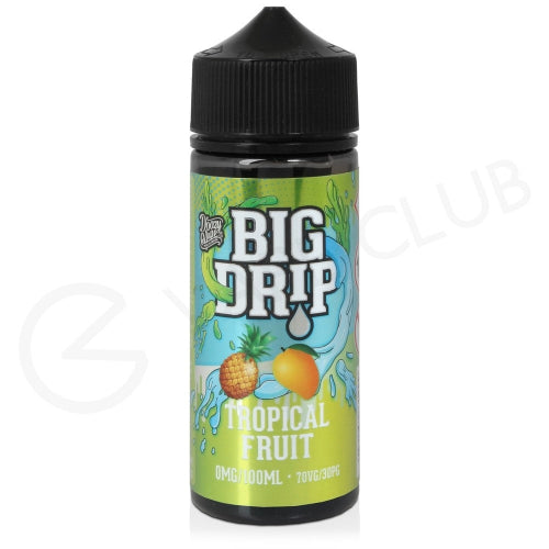 Big Drip Tropical Fruit vape juice bottle on a white background
